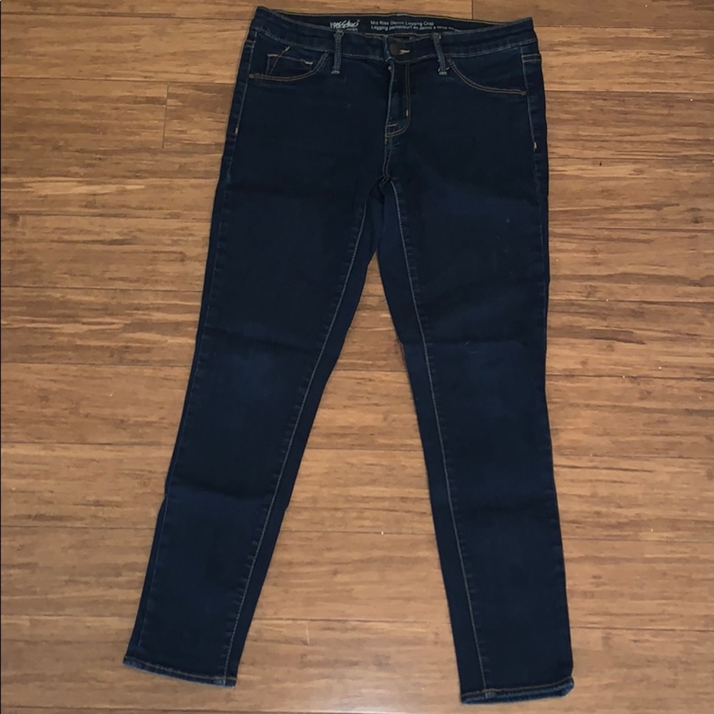 Mossimo Mid Rise Denim Legging Crop